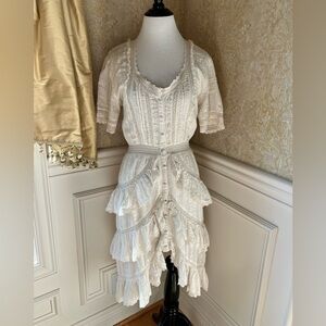 Loveshack Fancy layered mini dress